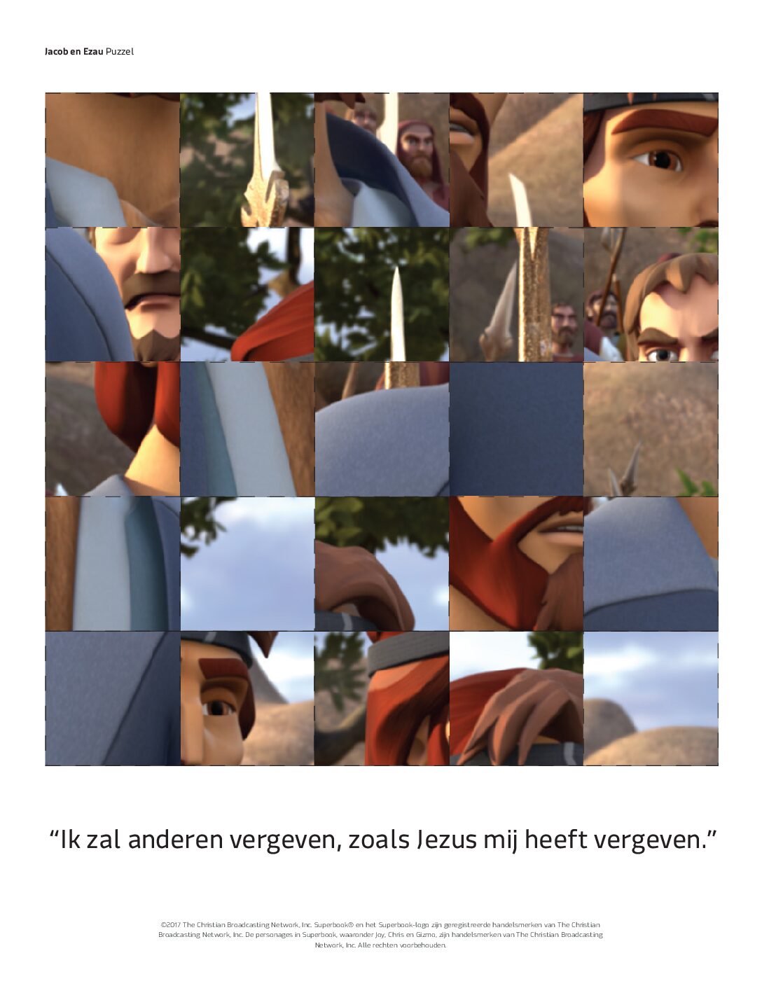 103 Jacob en Ezau - Puzzel 103 Jacob en Ezau Puzzel
