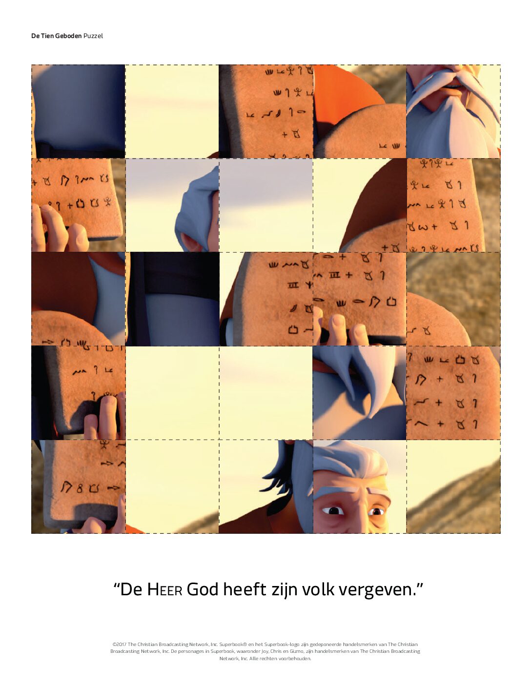 105 De tien geboden - Puzzel 105 De tien geboden Puzzel