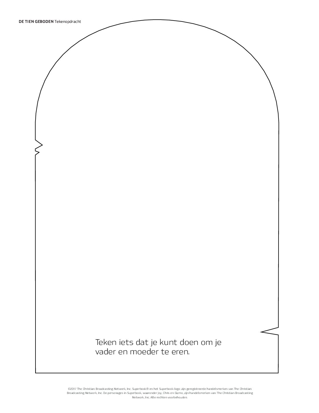 105 De tien geboden - Tekenopdracht 105 De tien geboden Tekenopdracht