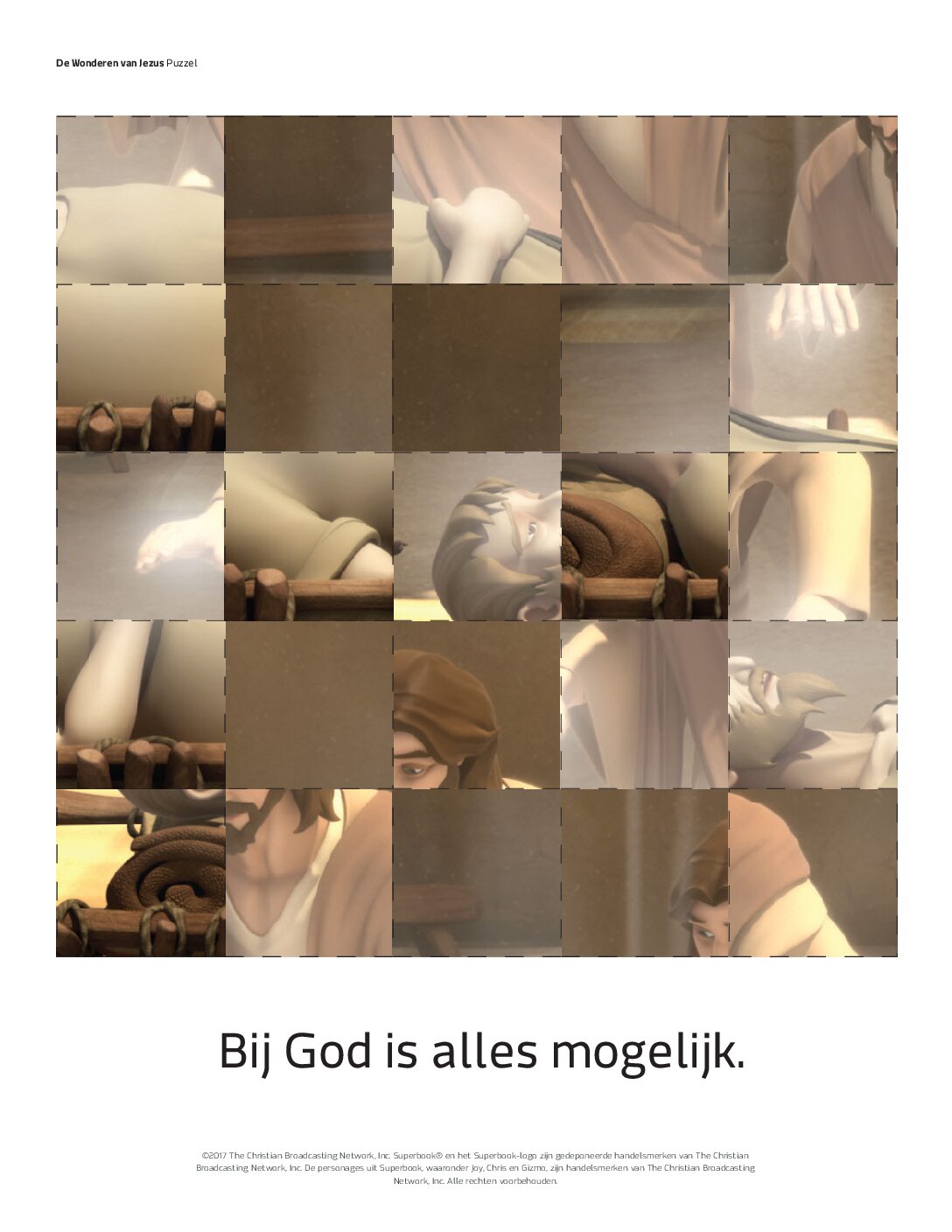 109 De wonderen van Jezus - Puzzel 109 De wonderen van Jezus Puzzel