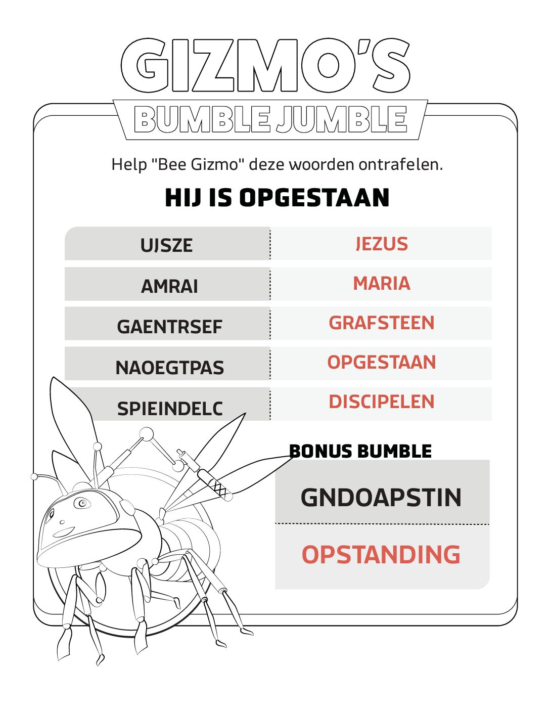 111 Hij is opgestaan! - Bumble Jumble Solution 111 Hij is opgestaan Bumble Jumble Solution