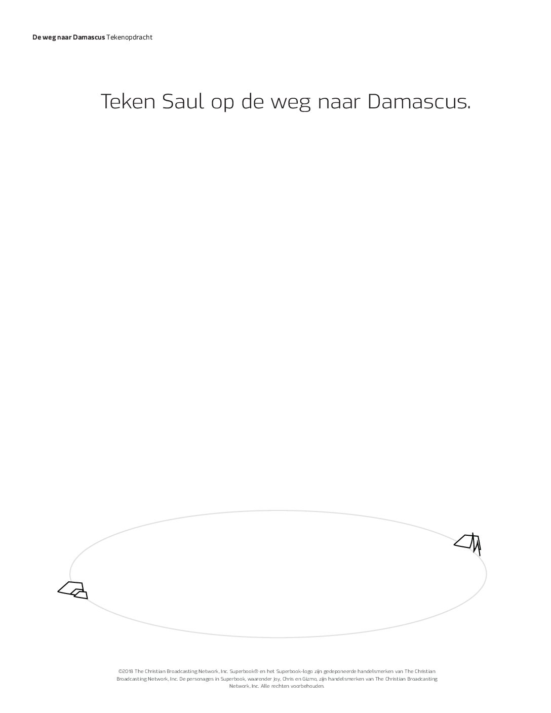 112 De weg naar Damascus - Tekenopdracht 112 De weg naar Damascus Tekenopdracht